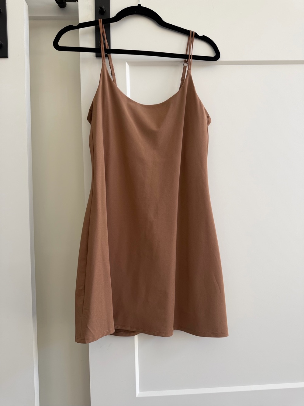 Abercrombie & Fitch Traveler athletic mini dress with built in shorts, brown